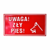 tablica zły pies